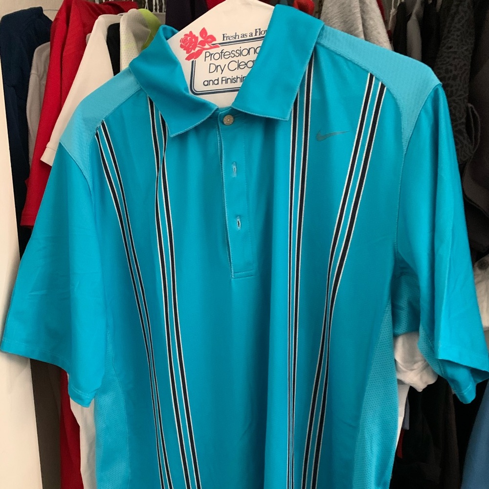 NIKE ROGER FEDERER POLO SHIRT USED SZ MEDIUM MENS!